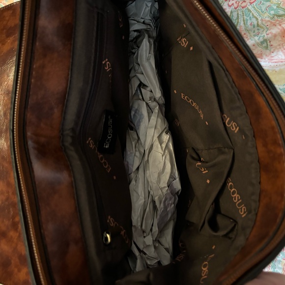 Never used. Adorable vintage looking women’s leather briefcase bag. - Picture 5 of 9